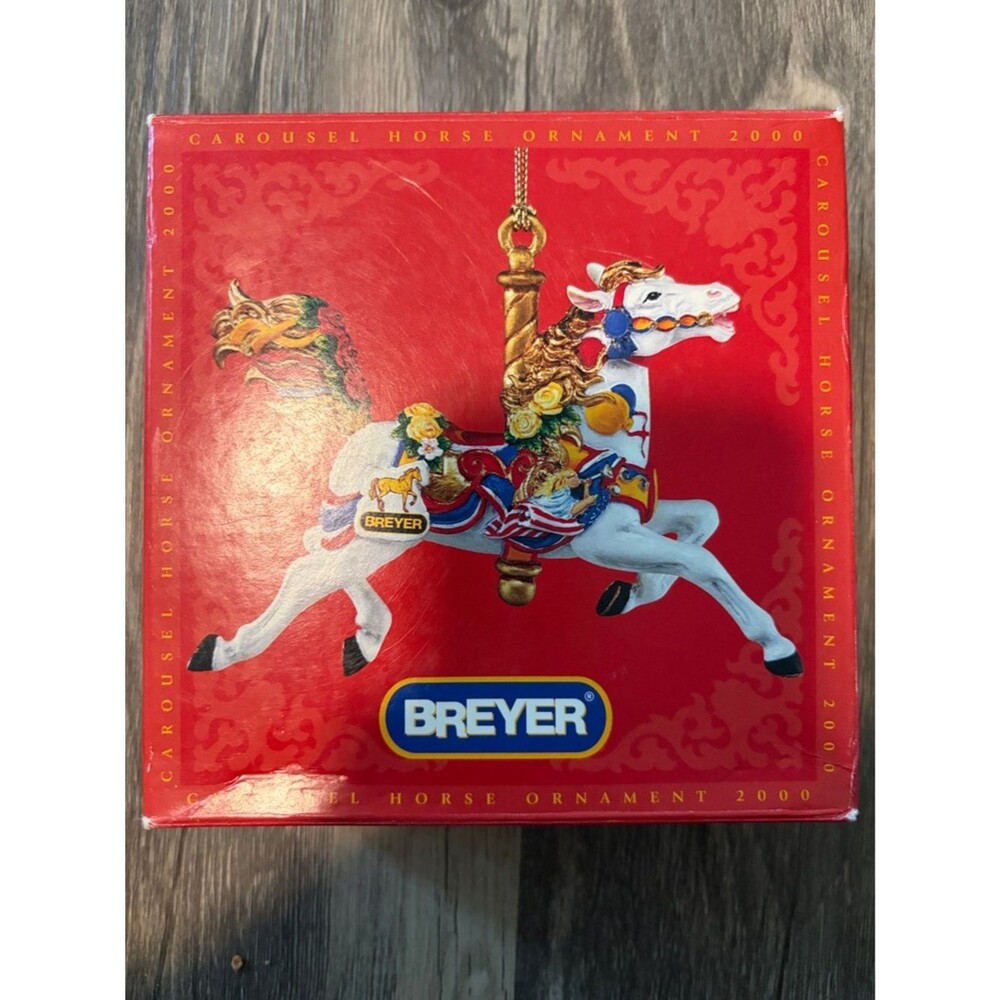 Breyer White Carousel Horse Ornament - 50th Anniversary Edition
